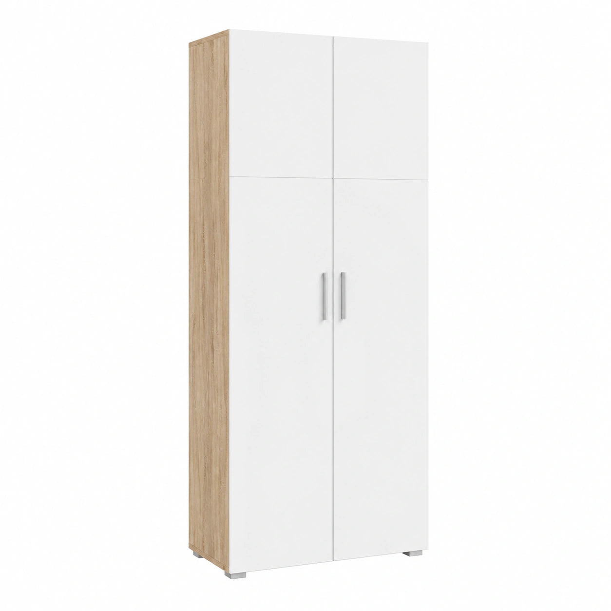 Étagère, avec rangement, coloris blanc, 80 x 182,4 cm, pour les espaces de vie
