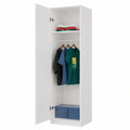 Armoire, avec rangement, coloris blanc, pour la chambre
