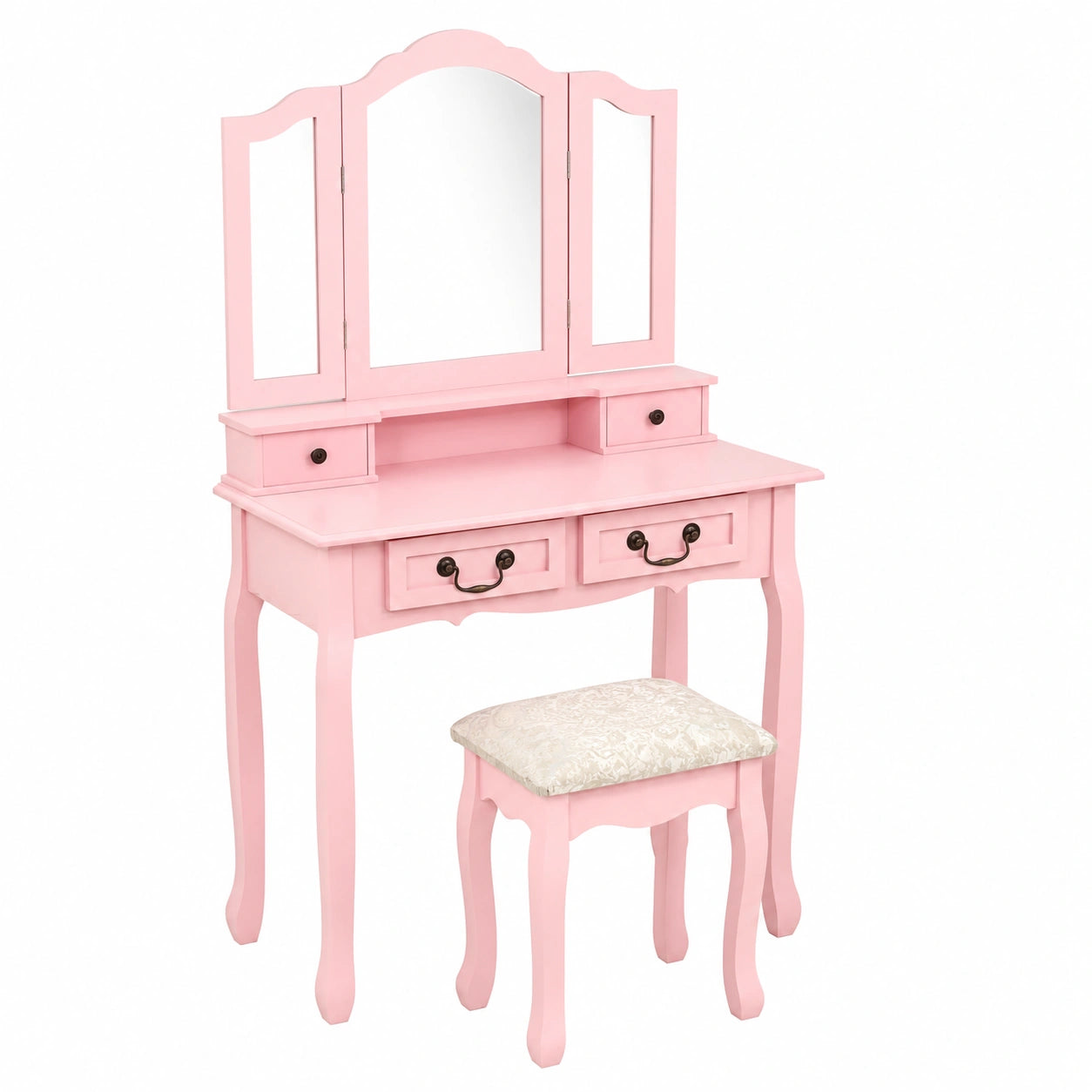 Armoire, avec rangement, avec tiroirs, coloris rose, pour la chambre