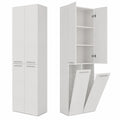 Armoire, réglable, avec rangement, avec portes, 60 x 30 x 174 cm, coloris blanc, pour la chambre