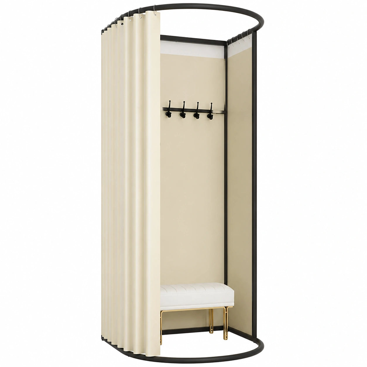 Armoire, coloris beige, 100 x 95 x 200 cm, pour la chambre
