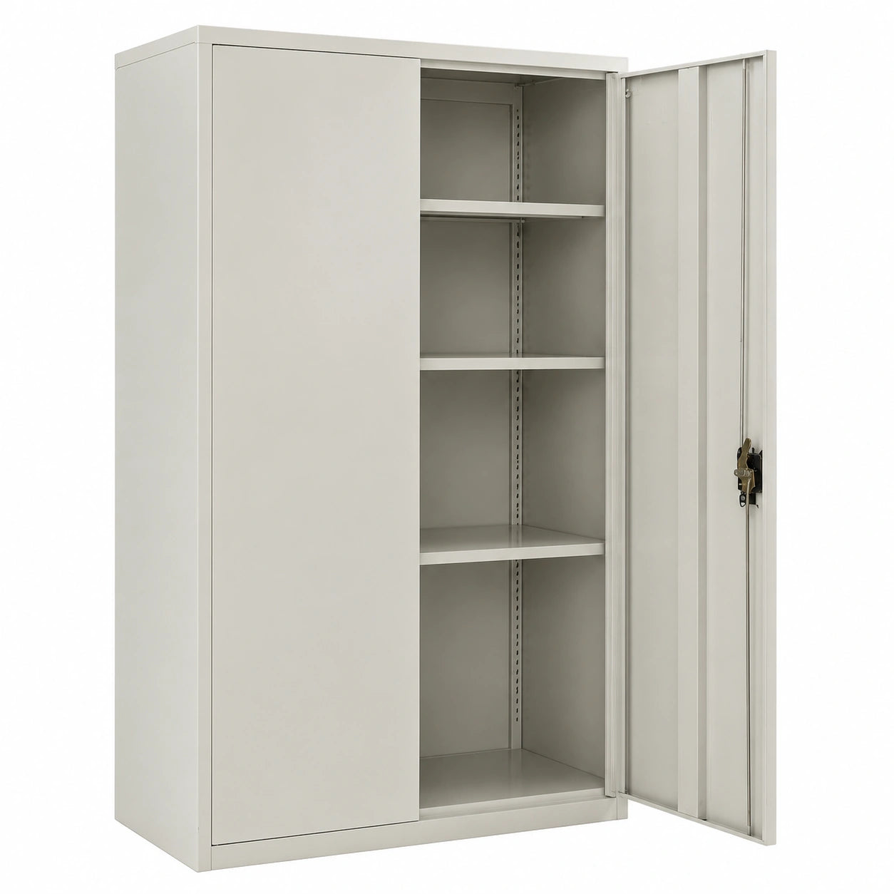 Armoire, réglable, avec rangement, avec étagères, en acier, coloris gris, pour la chambre